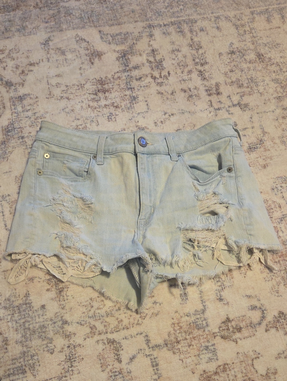 AE Hi-Rise Shortie Stretch Denim Shorts